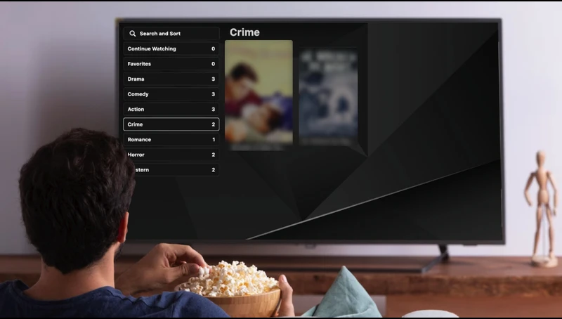 Captura de pantalla de una App con listas M3U y EPG