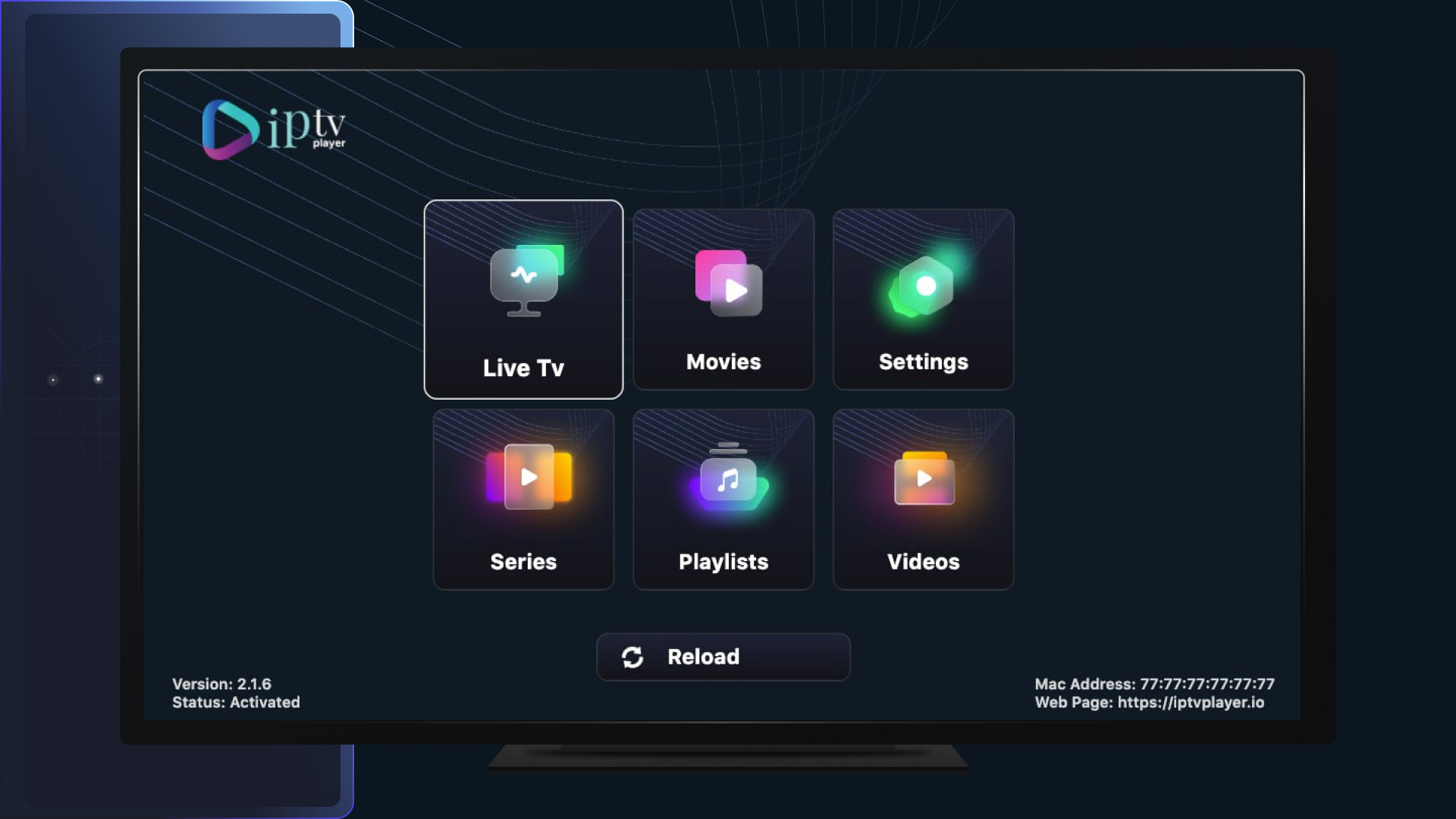 Captura de pantalla de la pantalla principal de una App