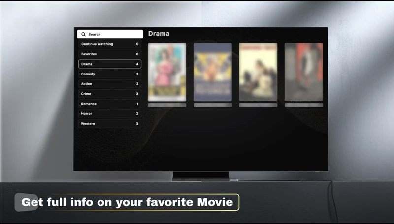 Captura de pantalla de una App con listas M3U y EPG