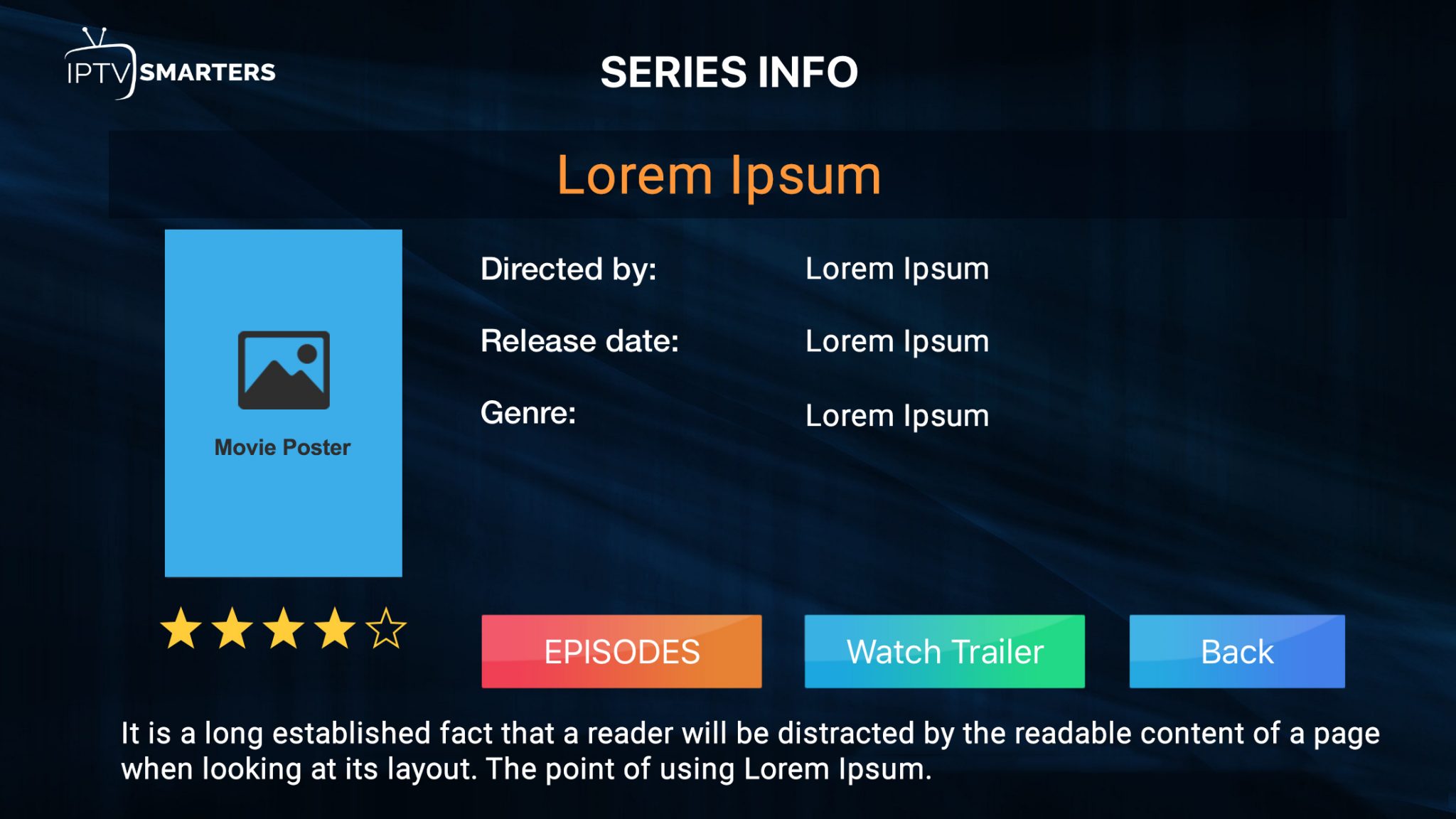 Captura de pantalla de una App con listas M3U y EPG