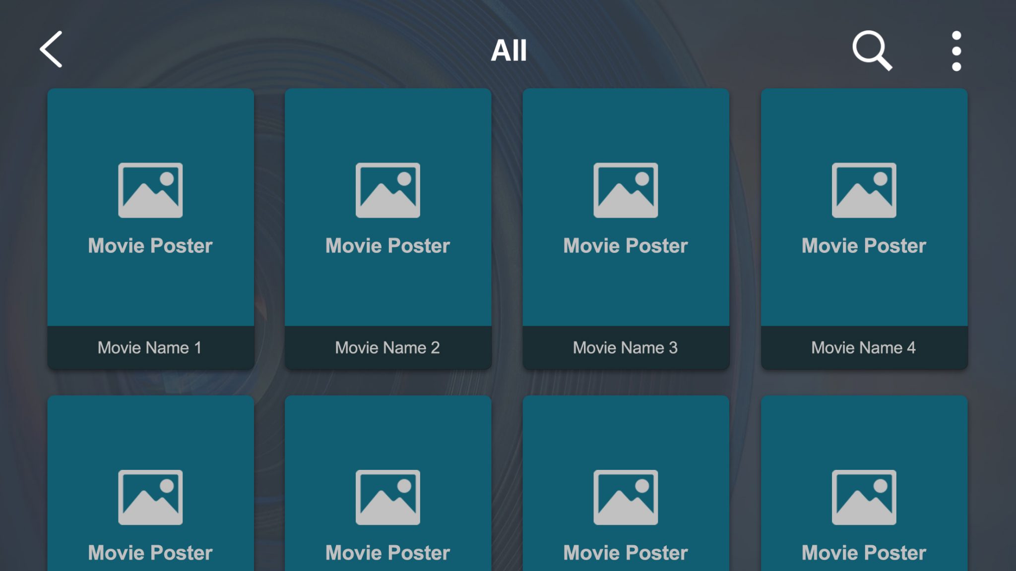 Captura de pantalla de un catalogo